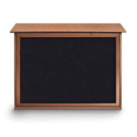United Visual Products Indoor Enclosed Combo Board, 48"x36", White Frame/Blue & Buff UVCB4836W-BLUE-BUFF